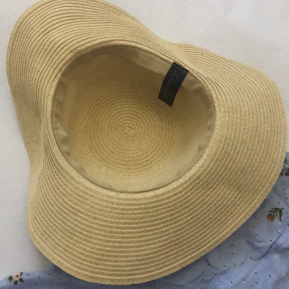 Tan Straw Floppy Hat - image 3